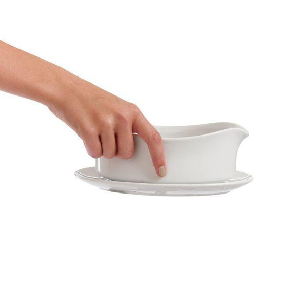 Choice 8 oz. Stainless Steel Gravy Boat