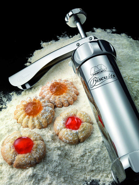 Atlas Deluxe Biscuit Maker Cookie Press, Made in Italy, Includes