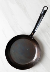 10" Round Carbon Steel Skillet - Hand Forged