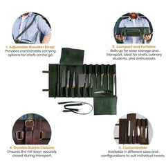 The Professional's Leather Knife Roll