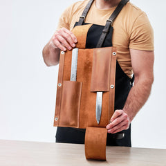 Personalized Leather Chefs Knife Case