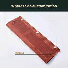 Personalized Leather Chefs Knife Case