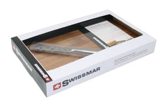 Cheese Serving Board Set | Acacia Wood with Stainless Steel Knife | Swissmar