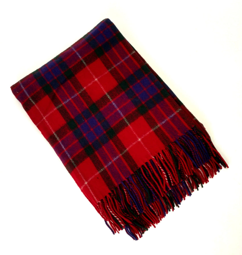 "Fraser Red" Wool Blend Blanket
