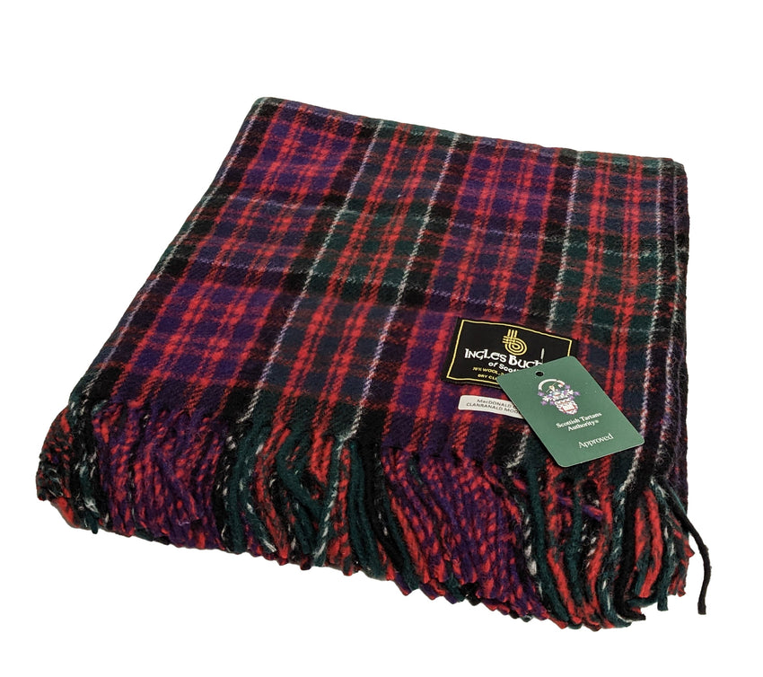 "MacDonald Clanranald" Tartan Wool Blend Blanket
