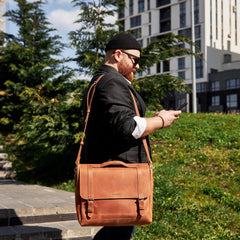 Laptop Messenger Leather bag