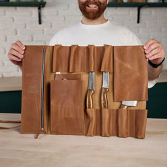 The Professional's Leather Knife Roll