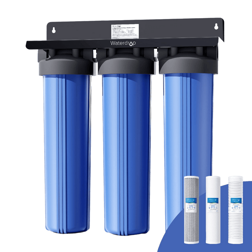 Waterdrop 3-Stage Whole House Water Filter System with Carbon Filter & Sediment Filter