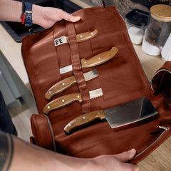 Personalized Leather Knife Bag For Chefs