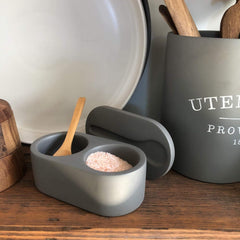 Dual Chamber Salt Cellar (Cement)