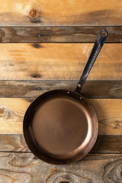 10" Round Carbon Steel Skillet - Hand Forged