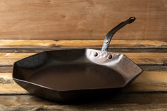 12" Octagon Carbon Steel Skillet - Hand Forged