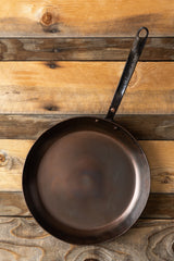 12" Round Carbon Steel Skillet - Hand Forged