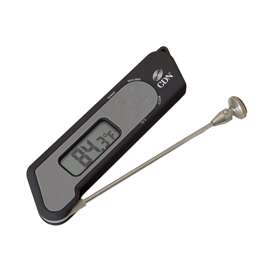 Taylor Digital Folding Probe Thermometer with Backlight, Black