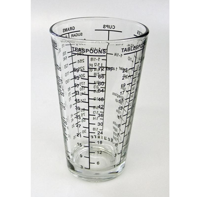 Mix N Measure Glass, Multi-Purpose Liquid and Dry Measuring Cup, 6 Units of  Meas