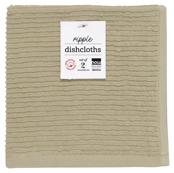 Dish Cloth Ripple Sand Stone Set/2