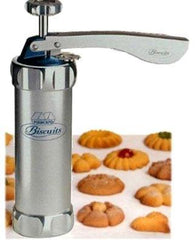 Marcato Atlas Deluxe Biscuit Maker Cookie Press, Made in Italy, Includes 20  Cookie Disc Shapes